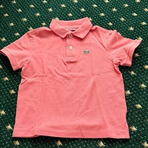 Lacoste Kids Coral Pink Short-Sleeve Polo